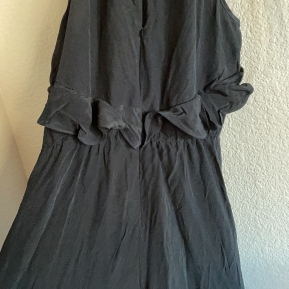 NWT 1st Sight Black Ruffle Jumpsuit wide leg small - Picture 7 of 12